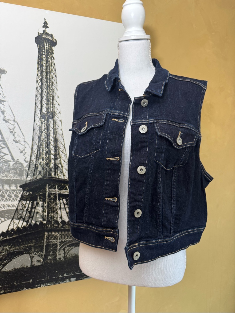 torrid Dark Indigo Denim Cropped Vest size 3x
